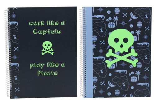 Picture of PIRATES A4 HARDCOVER SPIRAL NOTEBOOK 80 SHEETS 90GSM